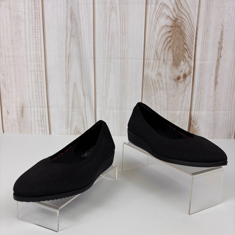 Skechers Cleo Slip On Casual Ballet Flats Memory Foam Comfort Shoes Black Sz 6.5 - Picture 5 of 15